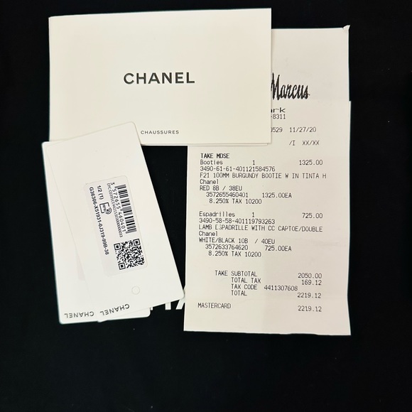 CHANEL BURGUNDY CALFSKIN ANKLE BOOTIE WITH BEADED CC EMBELLISHMENT - Picture 10 of 10